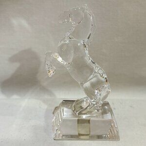 VTG NACHTMANN Rearing Horse Lead Crystal Paperweight Figurine Germany